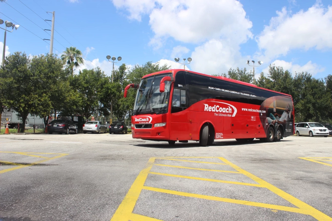  RedCoach offers three tiers of buses ranging from first-class with wide, reclining seats to economy. 